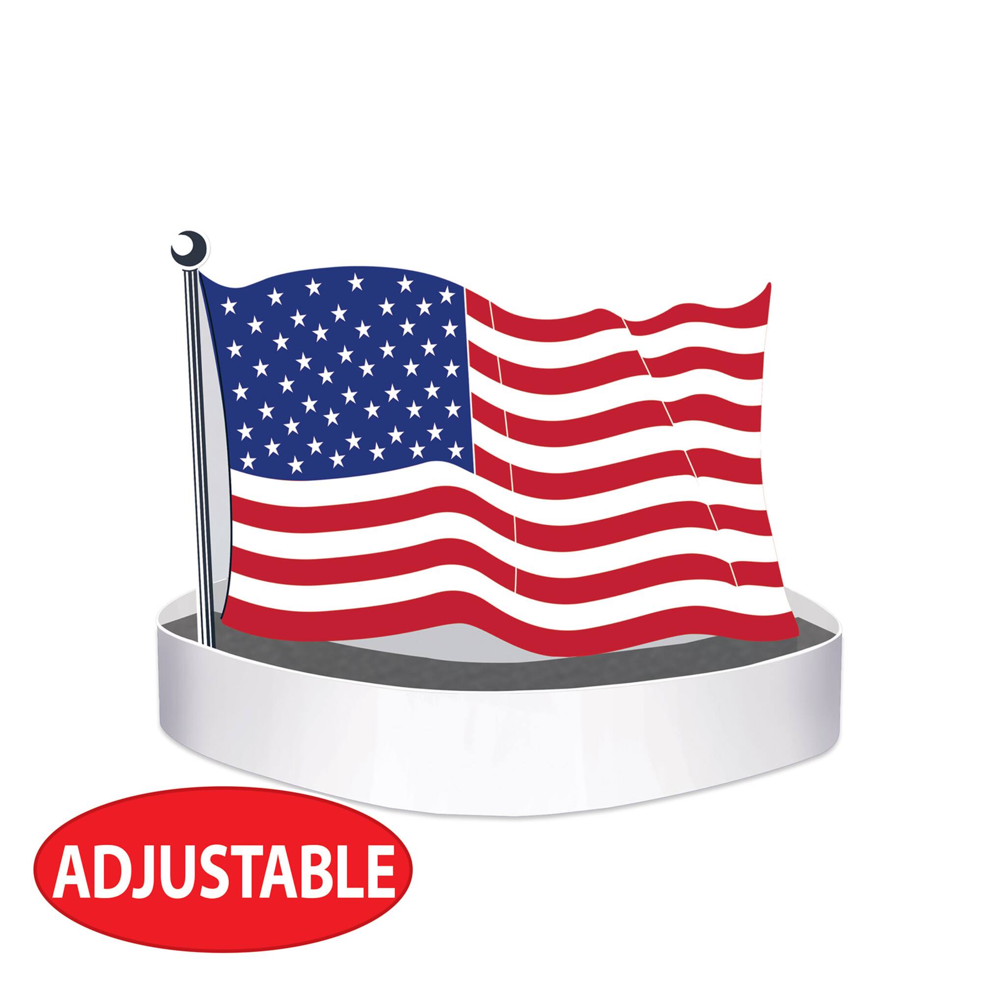 Beistle Adjustable American Flag Headbands, 2ct.